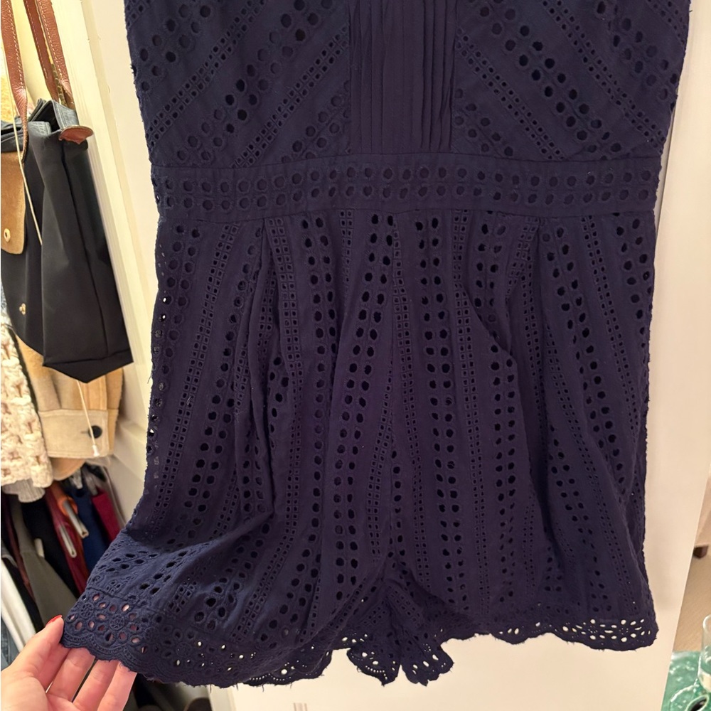 Adelyn Rae Midnight Eyelet Jumpsuit - Picture 2 of 4